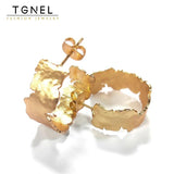 Copper Alloy Hoop Earrings Retro Geometric Statement Jewelry Party Metal