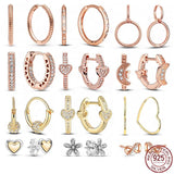 Silver Heart Hoop Earrings for Women Gift