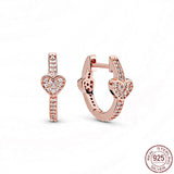 Silver Heart Hoop Earrings for Women Gift