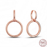 Silver Heart Hoop Earrings for Women Gift