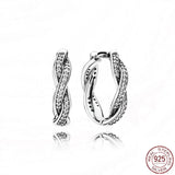 Silver Heart Hoop Earrings for Women Gift