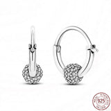 Silver Heart Hoop Earrings for Women Gift