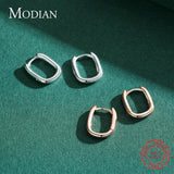 925 Silver Oval Charm Hoop Earrings for Women