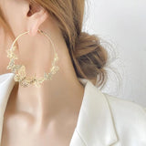 Butterfly Rhinestone Hoop Earrings for Women