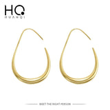 Half Crescent Minimalist Alloy Hoop Earrings for Women