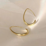 Half Crescent Minimalist Alloy Hoop Earrings for Women