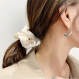 Half Crescent Minimalist Alloy Hoop Earrings for Women