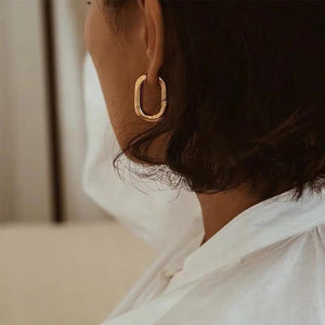 Vintage Circle Hoop Earrings Geometric Bride Party Wedding Jewelry