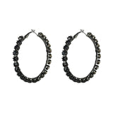 Bohemian Crystal Hoop Earrings - Women's Big Circle Jewelry