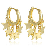 Huggie Hoop Earrings CZ Zircon Circle