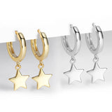 Huggie Hoop Earrings CZ Zircon Circle