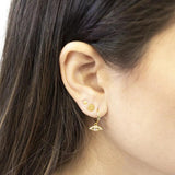 Evil Eye Hoop Earrings 925 Sterling Silver CZ Crystal Jewelry