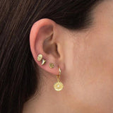 Evil Eye Hoop Earrings 925 Sterling Silver CZ Crystal Jewelry