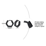 Geometric Hexagon Triangle Earrings for Men Stainless Steel Ear Clip