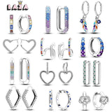 Asymmetrical Double Heart Love Hoop Earrings For Women
