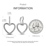 Asymmetrical Double Heart Love Hoop Earrings For Women