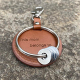 Personalized Family Names Leather Keychain