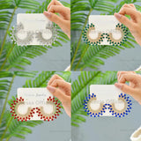 Crystal Circle Hoop Earrings Vintage Jewelry