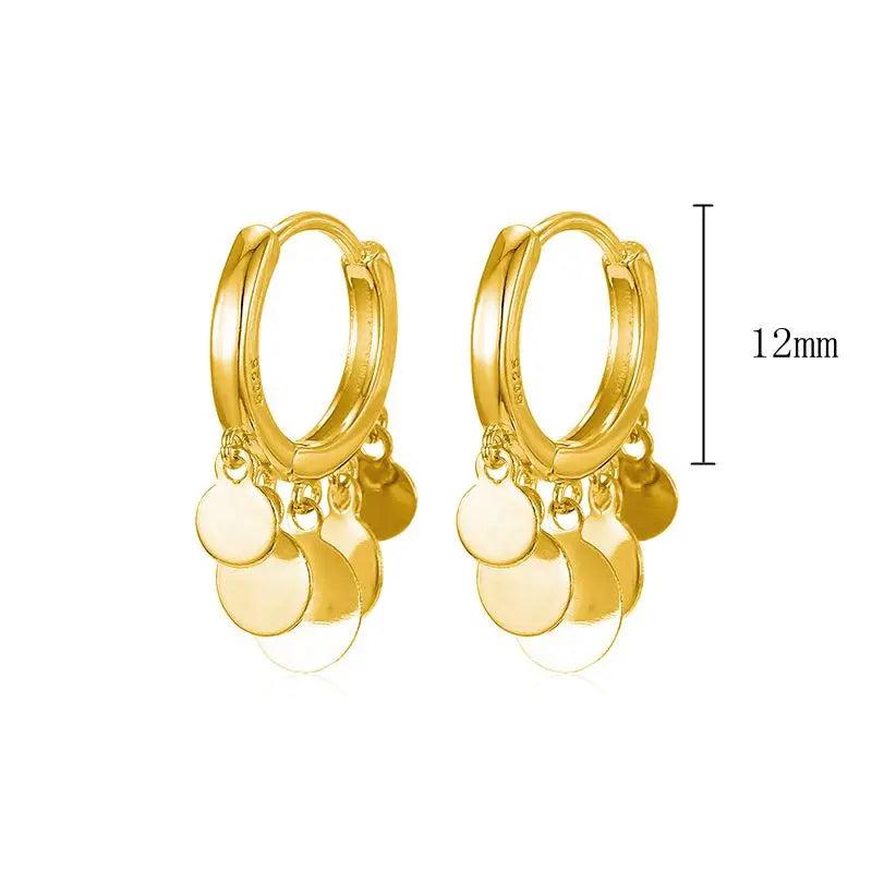 925 Silver Needle Earrings Japanese Wind Red Jewelry