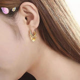 925 Silver Needle Earrings Japanese Wind Red Jewelry