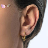 925 Silver Needle Earrings Japanese Wind Red Jewelry