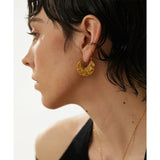 Stainless Steel Geometric Huggie Earrings Statement Jewelry