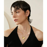 Stainless Steel Geometric Huggie Earrings Statement Jewelry