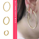 CZ Crystal Round Hoop Earrings for Women
