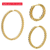 CZ Crystal Round Hoop Earrings for Women