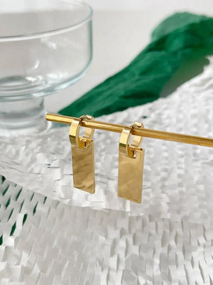 Peri'sbox Pvd Plated Wide Open Hoop Earrings Stainless Steel