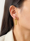 Peri'sbox Pvd Plated Wide Open Hoop Earrings Stainless Steel