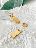 Peri'sbox Pvd Plated Wide Open Hoop Earrings Stainless Steel