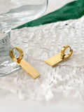 Peri'sbox Pvd Plated Wide Open Hoop Earrings Stainless Steel