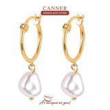 Bohemian Pearl Tassel Earrings 925 Sterling Silver Piercing Stud Earrings