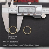925 Sterling Silver Golden Hoop Earrings Plated Round Circle Earrings