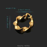 Classic Gold Plated African Style Hoop Earrings