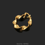 Classic Gold Plated African Style Hoop Earrings