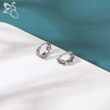 Punk Stainless Steel Hoop Earrings Skull Cross Wings Tiger Dangle Rock Vintage