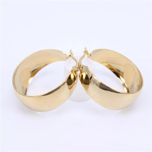 316L Stainless Steel Smooth Silver Earrings 35mm 50mm Size