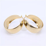 316L Stainless Steel Smooth Silver Earrings 35mm 50mm Size