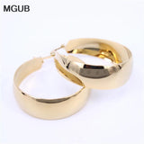 316L Stainless Steel Smooth Silver Earrings 35mm 50mm Size