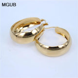 316L Stainless Steel Smooth Silver Earrings 35mm 50mm Size