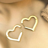 Geometric Hoop Earrings for Women, Stainless Steel