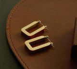 Geometric Hoop Earrings for Women, Stainless Steel