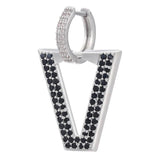Geometric Crystal Hoop Earrings for Women VE332