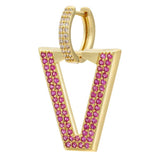 Geometric Crystal Hoop Earrings for Women VE332