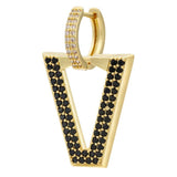 Geometric Crystal Hoop Earrings for Women VE332
