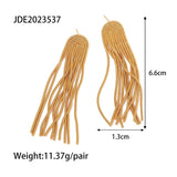 Uworld Stainless Steel Exaggerated Tassel Earring Texture Jewelry