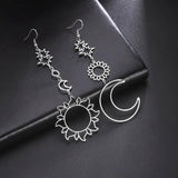 Sun Moon Earrings Long Statement Earring Boho Hippie Jewelry