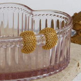 Metal Mesh Chunky Hoops Statement Earring Stainless Steel